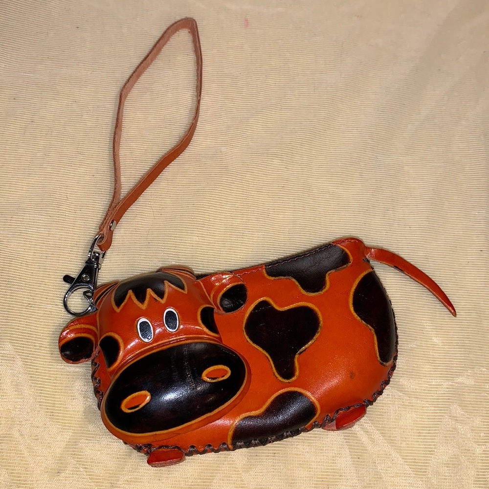 Cow change purse